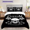 Custom Motorcycles Built Not Bought Bedding (1 * duvet cover + 2 * pillowcase, without core) 2D Flat Soft and comfortable Duvet cover and pillowcase