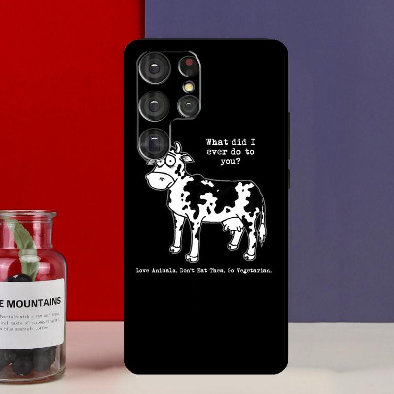 Vegan Vegetarian Quote Funda Case For Samsung Galaxy S25 Ultra S9 S10 S20 FE S21 S22 S23 Plus S24 Ultra Phone Cover