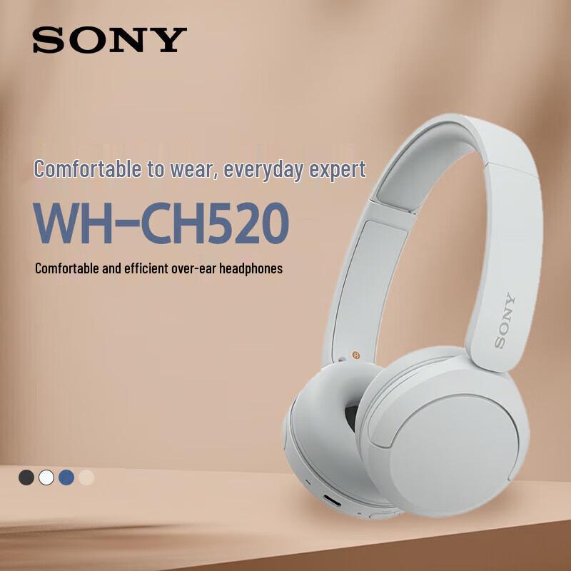 Sony WH-CH520 Wireless On-Ear Bluetooth Headphones