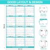 24" x 36" 2026 Wall Calendar, Folded Wet & Dry Erase Wall Calendar 12 Month, Annual Yearly Planner Yearly Laminated Calendar 2026