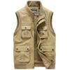 Men's Multi-Pocket Cotton Vest for Spring & Autumn - Casual & Loose Fit (Style 1807)