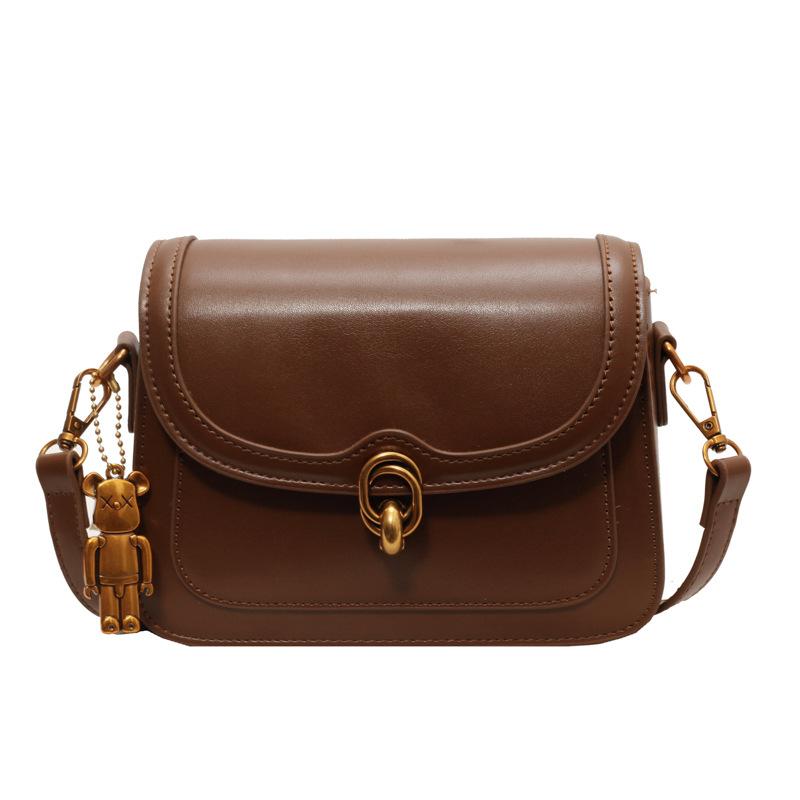 Niche fashion bag women's 2025 new Korean version retro texture small square bag contrasting color casual shoulder messenger bag tide