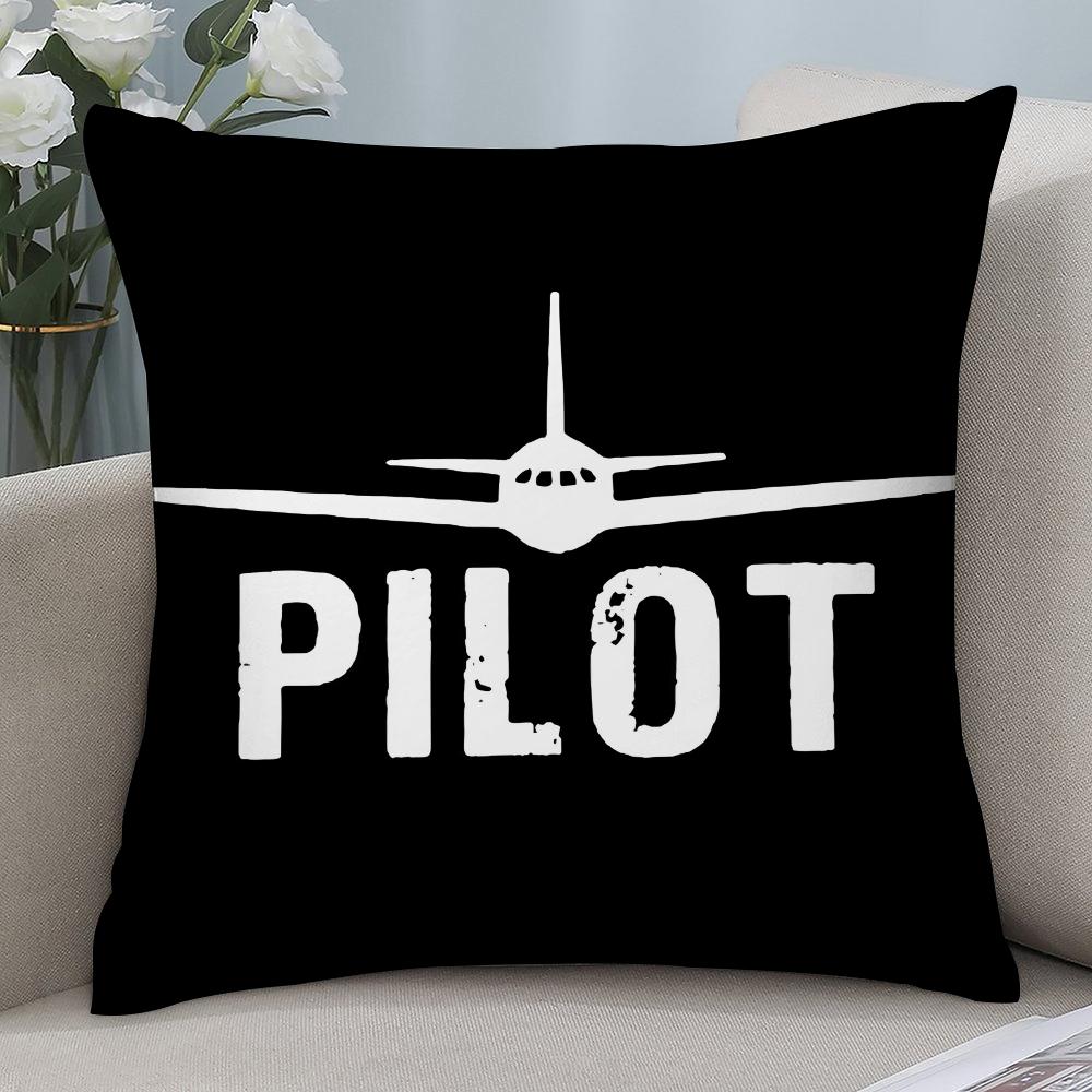 Flugzeugpilot Druck Kissenbezug Kurzplüsch Kissenbezüge Sofa Dekoration Geschenk Zuhause Doppelseitiger Druck Kissenbezug