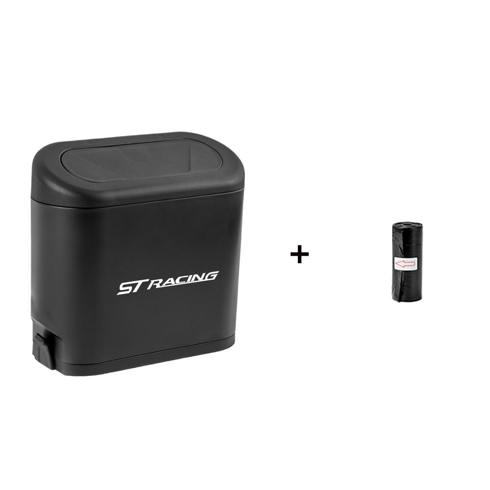 Car Garbage Can with Lid Automotive Garbage Storage Box Accessories For Ford STRACING Focus 2 3 4 MK2 MK3 MK5 Fiesta MK7 Mondeo