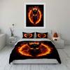 Fiery horned demon face. Bedding sets Duvet cover sets Duvet covers Pillowcases(1 * Duvet Cover 2 * Pillowcases without duvet insert)