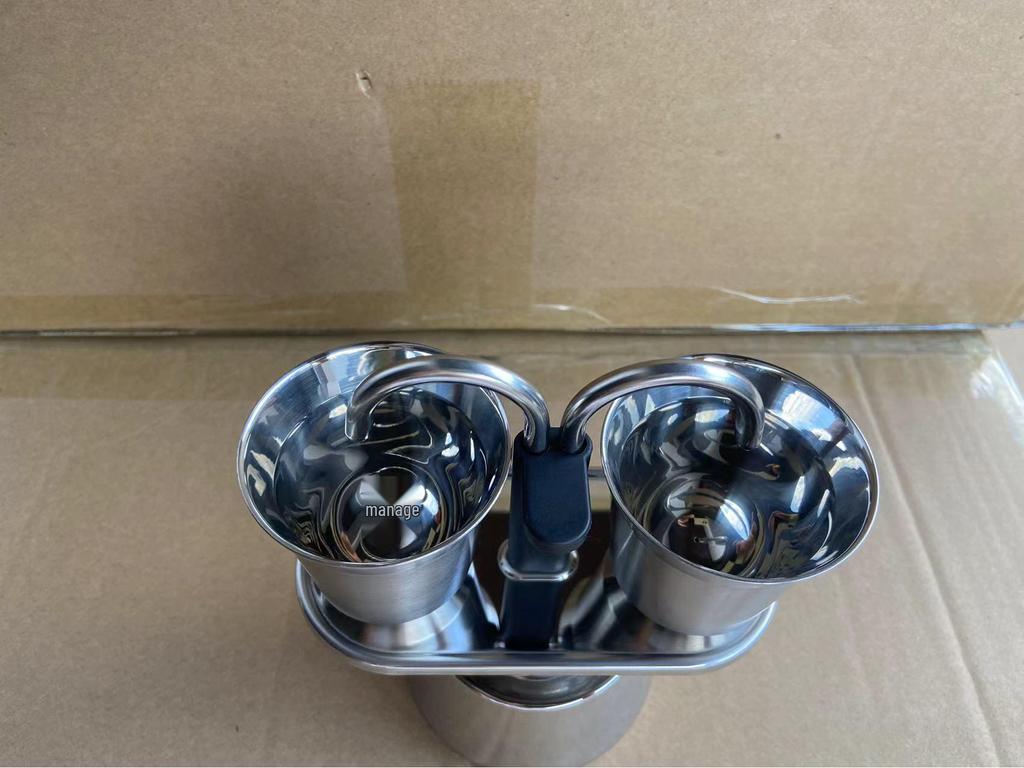 Mini Double Cup Italian-Style Stainless Steel 304 Moka Pot for Home or Camping