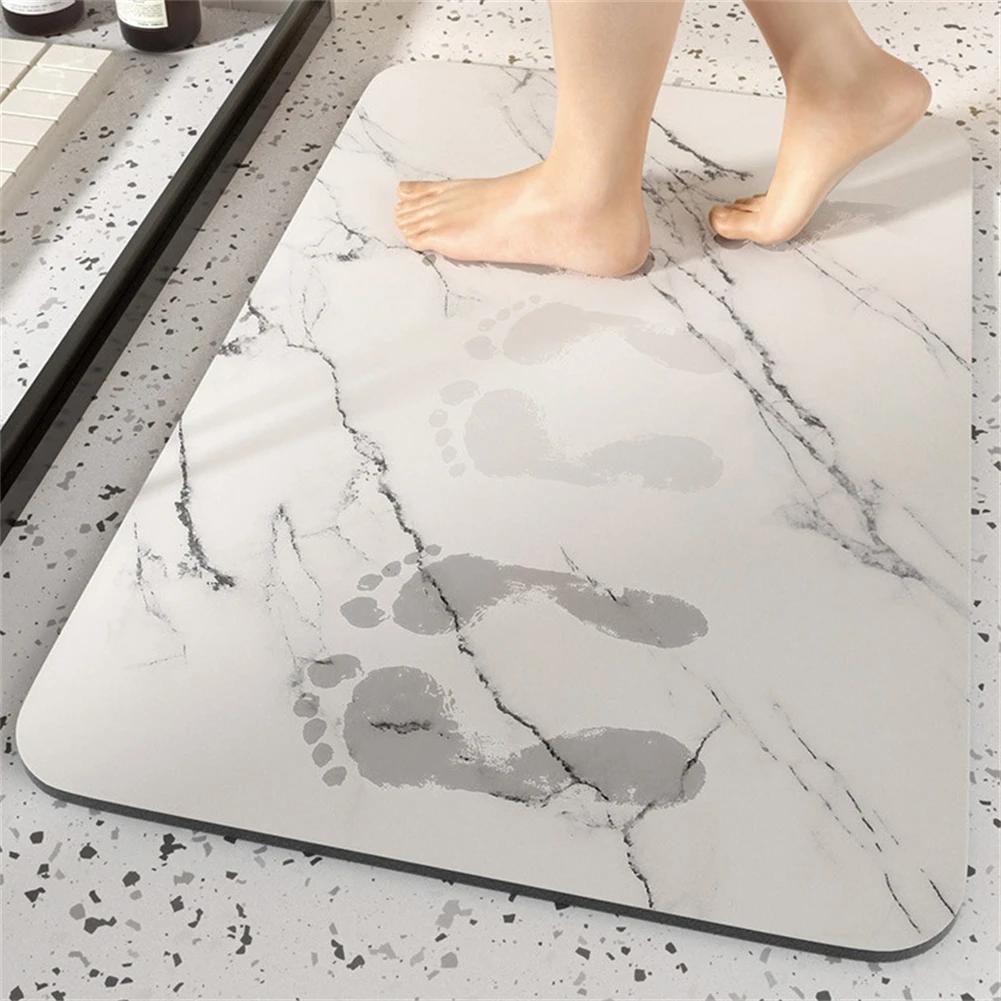 Bathroom Rugs Bath Diatomite Stone PU Floor Mat Non Slip Quick Dry Pad 60x40CM Bathroom Rugs Bath Diatomite Stone PU Floor Mat N