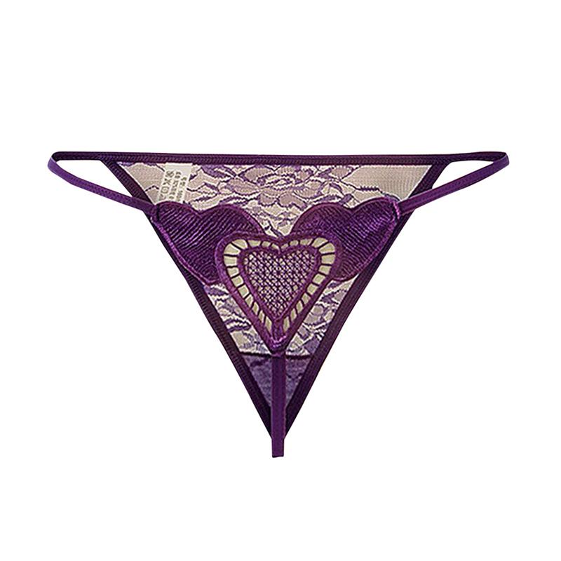 Women's Sexy Lace Underwear G-string T-back Thong Transparent Lingerie with Bow Detail Cute Pearls Embellished Back Bow Panties