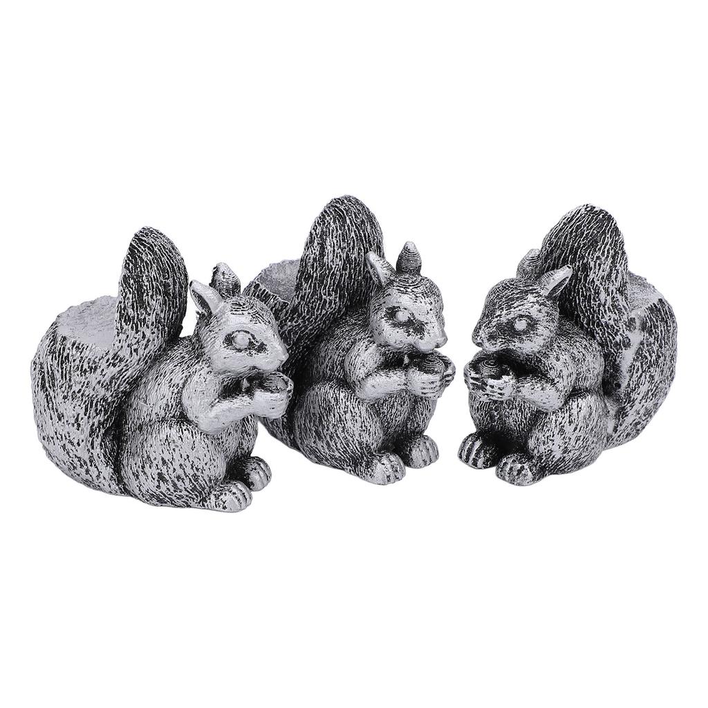 3PCS Flower Pot Decorative Feet Resin Animal Statue Plant Pot Support Feet Planter Riser for