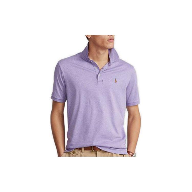 

Polo Ralph Lauren SS23 Однотонная рубашка поло с коротким рукавом Мужская верхняя часть Фиолетовый 710870645-010 S