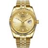 BUREI Mens Wristwatch Automatic Mechanical Waterproof Analog Male Popular Business Date Brand Gold Stylish Simple Luminous Watch