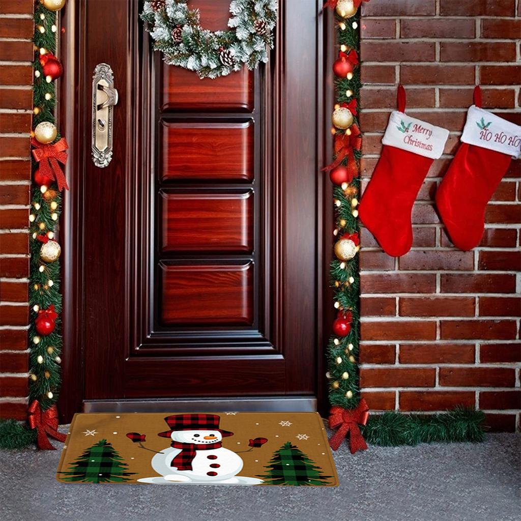 Christmas Festival Decoration Front Door Carpet Indoor Outdoor - Mat