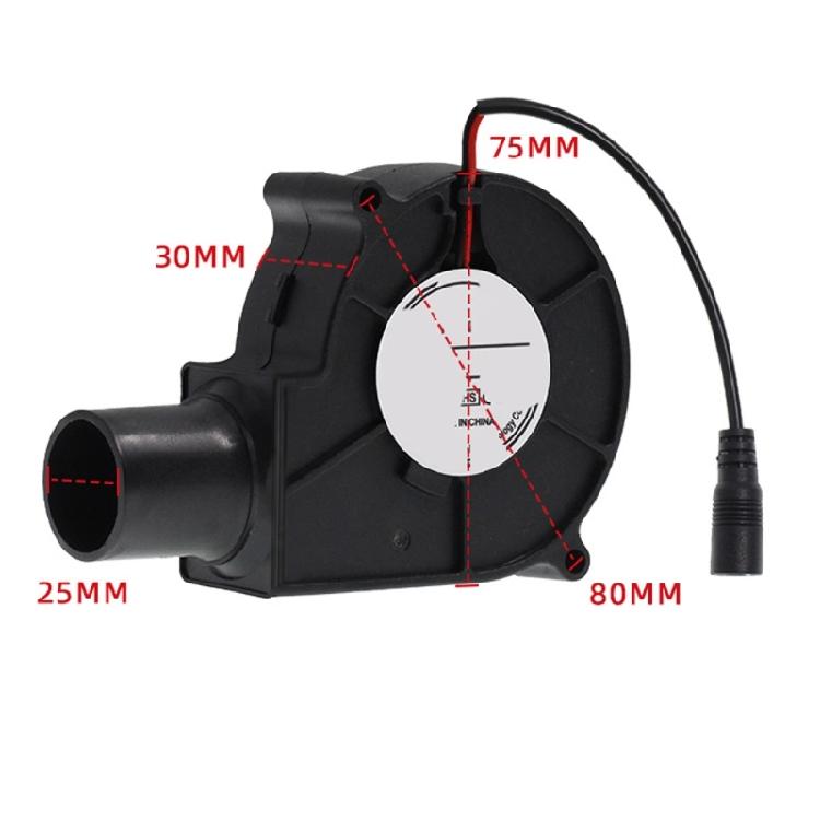 7530 BBQ Blower Fan Ball Bearing Air Cooling for Outdoor Camping 75x30mm Centrifugal Blower Cooling Fan 12V Electric Fan