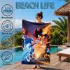 Blue Hedgehog In Action Beach Towel, Super Soft Microfiber, Perfect Gift for Her/Him, Birthday, for Pool, Beach, Travel, Decor Beach Party