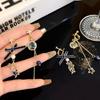 Moon Classic Star Korean Style Earrings Crystal Ear Drop Female Dangle Earrings Fashion Jewelry