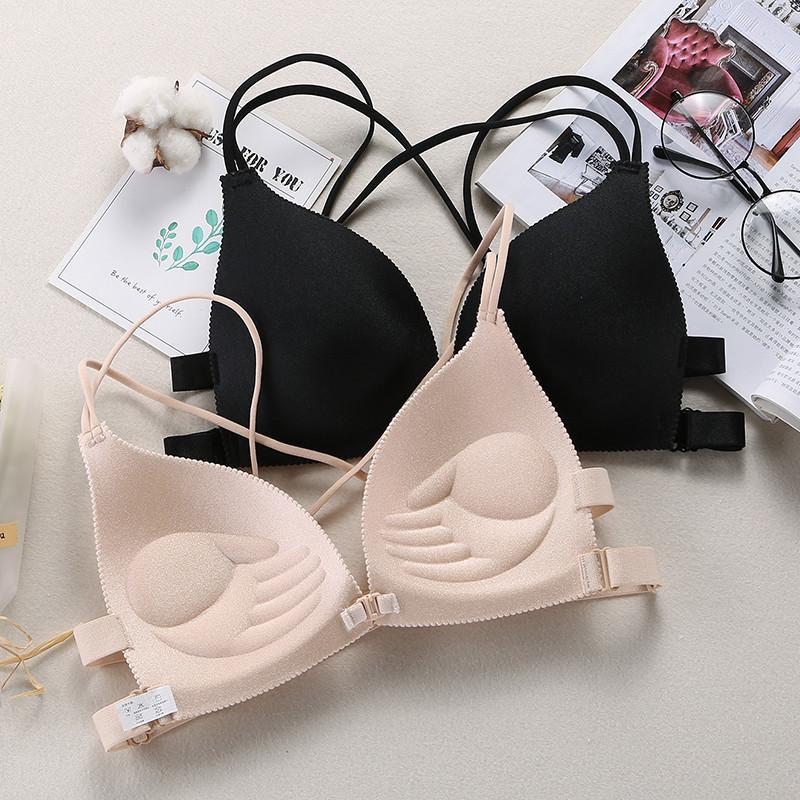 Bezšvová dámska podprsenka s výrezmi pre ženy Bezdrôtová tenká spodná bielizeň Sexy spodná bielizeň Mäkké podprsenky Braletka Viacfarebná podložka z peny