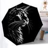 1pc Cat Profile Automatic Opening/Closing Umbrella with Operation & Windproof Canopy Yy260311040