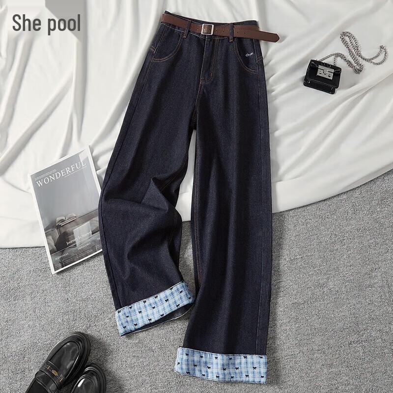 

Джинсы широкие пэчворк с цветочным принтом Та Чи M