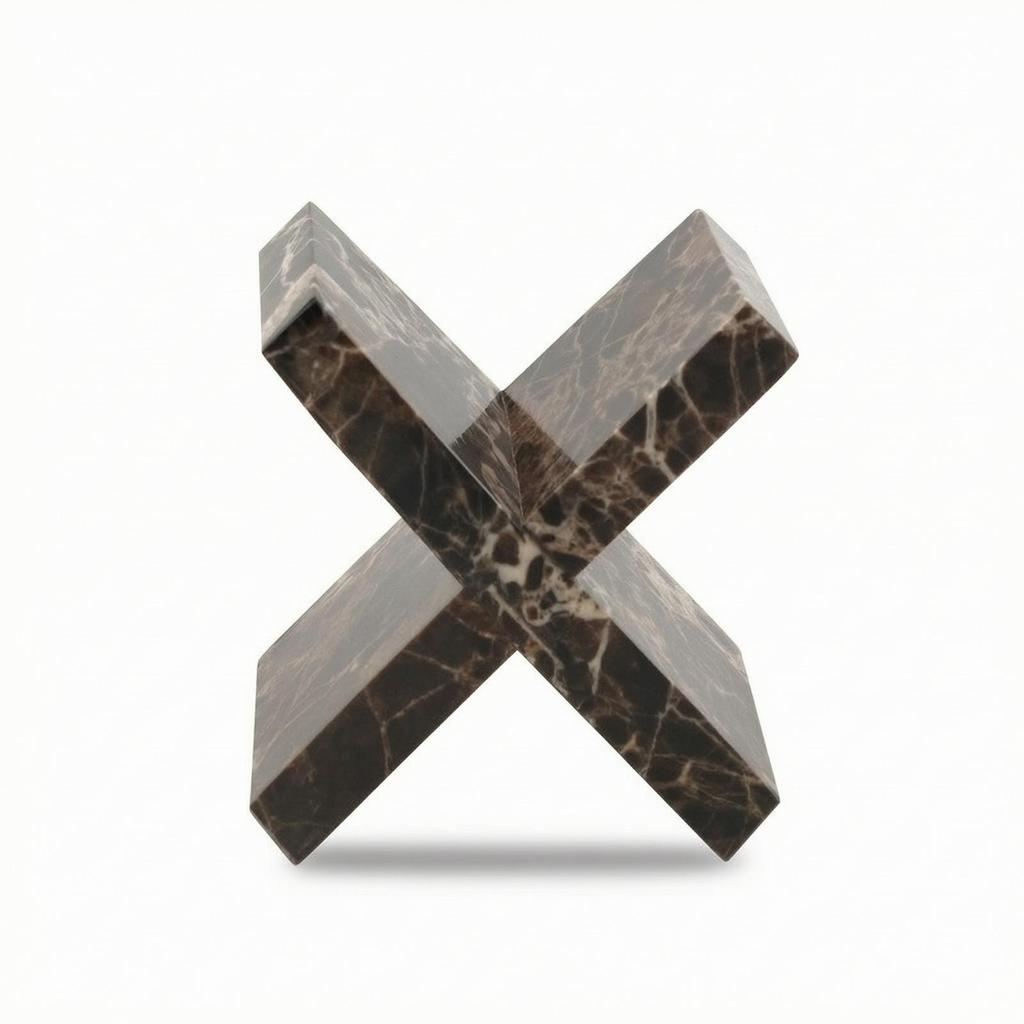 Geometric Sculpture Elegant Marble Small for Study, Interior Designers