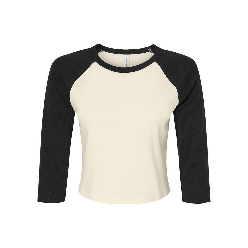Bella + Canvas Womens/Ladies Baby Micro-Rib Raglan 3/4 Sleeve T-Shirt