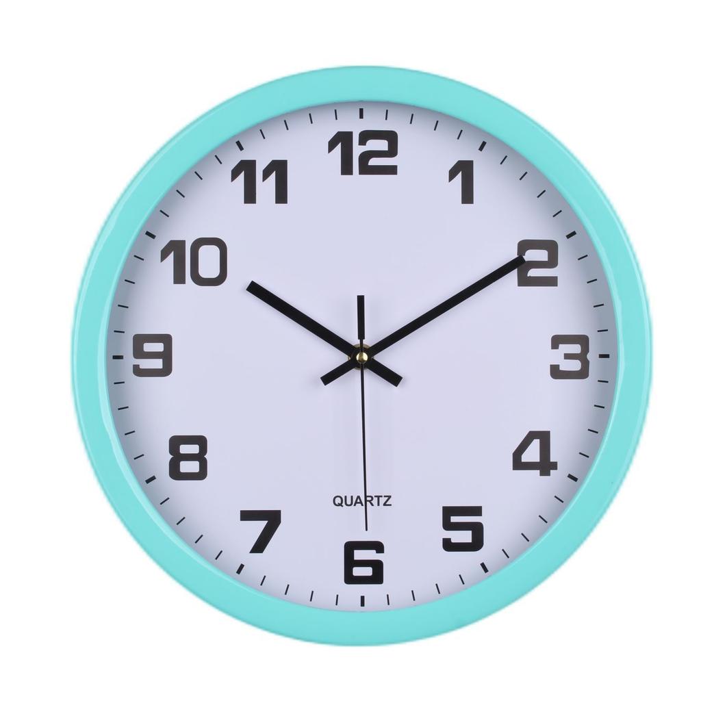 Simple Home Wall Clock Living Room Modern Silent Round Clock Fashion Creative Digital Wall Clock 12 Inches