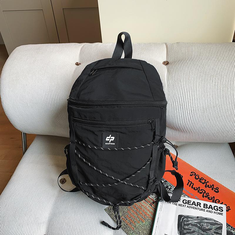 

Рюкзак для кемпинга на открытом воздухе Мужской походный дорожный рюкзак Легкая водонепроницаемая альпинистская сумка Школьный рюкзак для студенток чёрный