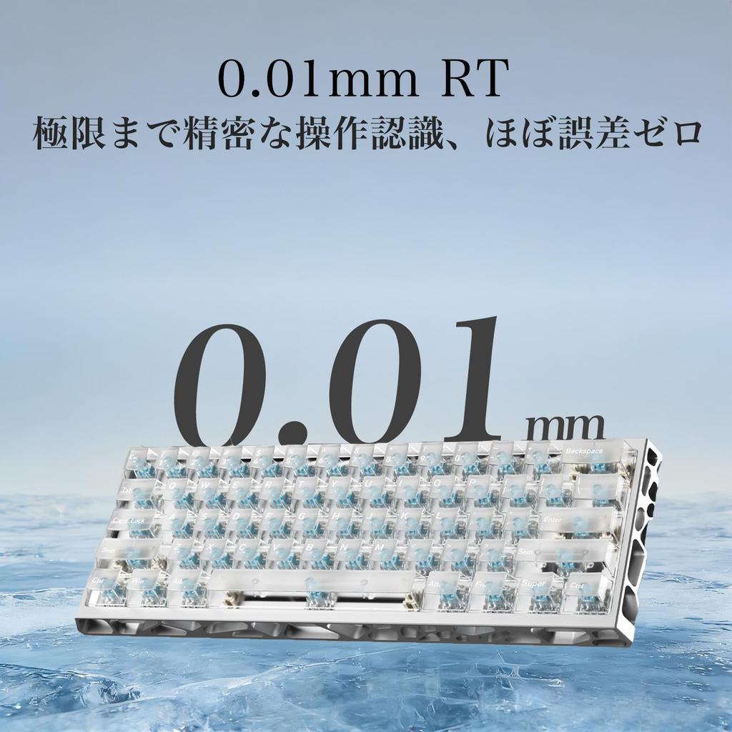 XEANIXIE H60C Gaming Mechanical Keyboard with CNC Aluminum Alloy Open Hole Magnetic Rapid Trigger Actuation 800Hz Report RGB Wired Japanese