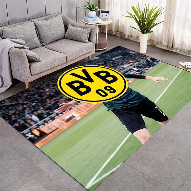 Borussia Dortmund BVB Football Player Print Area Rug, Non Slip Floor Mat for Bedroom, Great Gift for Soccer Fans