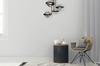 MODERN GLASS HANGING LAMP GRAPHITE RING