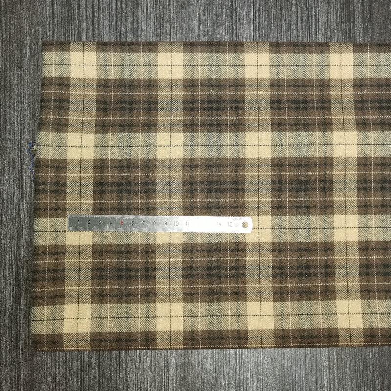 Spot Color-Woven Plaid Jacquard Fabric for Children's Autumn/Winter Brushed Polyester-Cotton Shirts