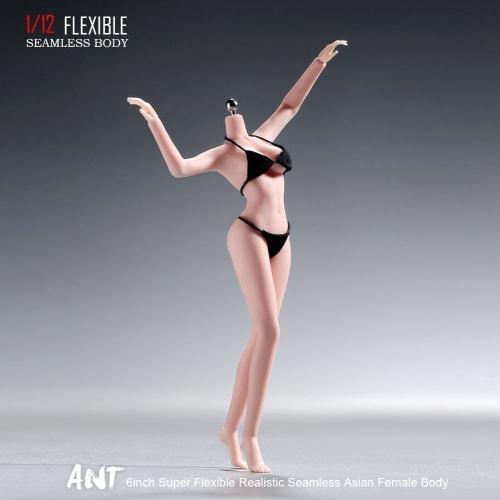 1/12 Scale Female Body, 6-Inch Super Flexible 22-Joint Seamless Female Body Micro Beauty 3D Action Doll with Detachable Legs, Suitable for Hobby Colle