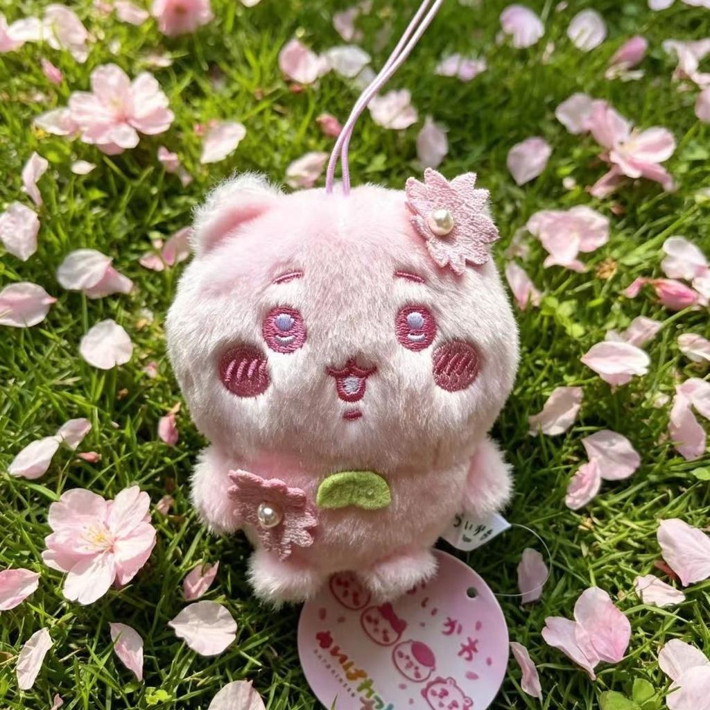 Chiikawa Hachiware Pink Cherry Blossom Series Plush Crossbody Bag Backpack Hang Ornaments Keychain Decoration Girl Birthday Gift