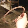 Girls Women Headwear Crystal Soft Shinny Beads Bezel Hairband Headband Headhoop
