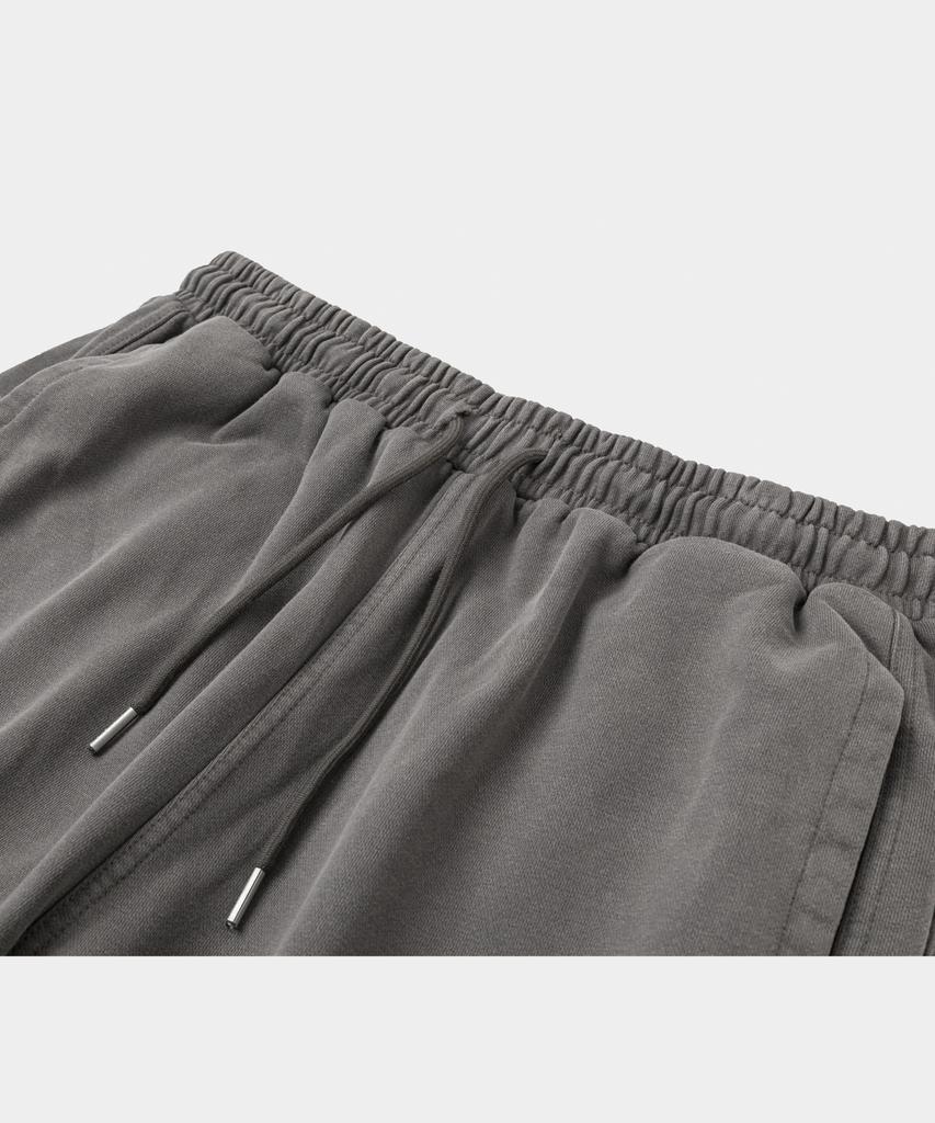 LETTERCOMO Heavy Cotton Incision Garment Semi-Wide Sweatpants Stone Grey
