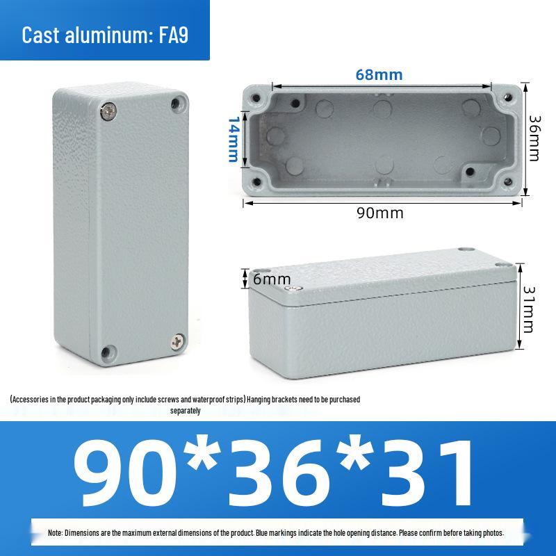 Outdoor Waterproof Die-Cast Aluminum Junction Box with Sealed Push Button Switch