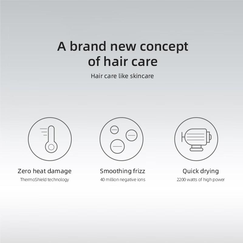Philips (PHILIPS) 220V BHD500 Hair Dryer 40 Million Negative Ion Quick Drying High Power Fluffy High Cranial Top