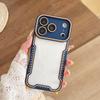 Transparent Dual-Color Protective Phone Case for iPhone 13/14/15/16 Pro Max - Fine Hole Design and Anti-Fall Features