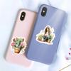 17pcs Cute Watercolor indoor plant girl Stickers for Laptop Guitar Skateboard Luggage Car Waterproof  Stationery scrapbooking