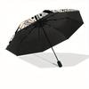 1pc Compass Map Automatic Folding Umbrella, 8-Rib Sturdy Canopy, Portable Travel Umbrella for Outdoor Use