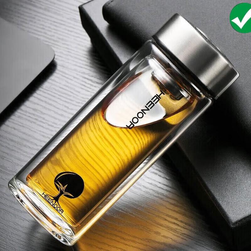Heenoor Men s Double-Layer Borosilicate Glass Cup