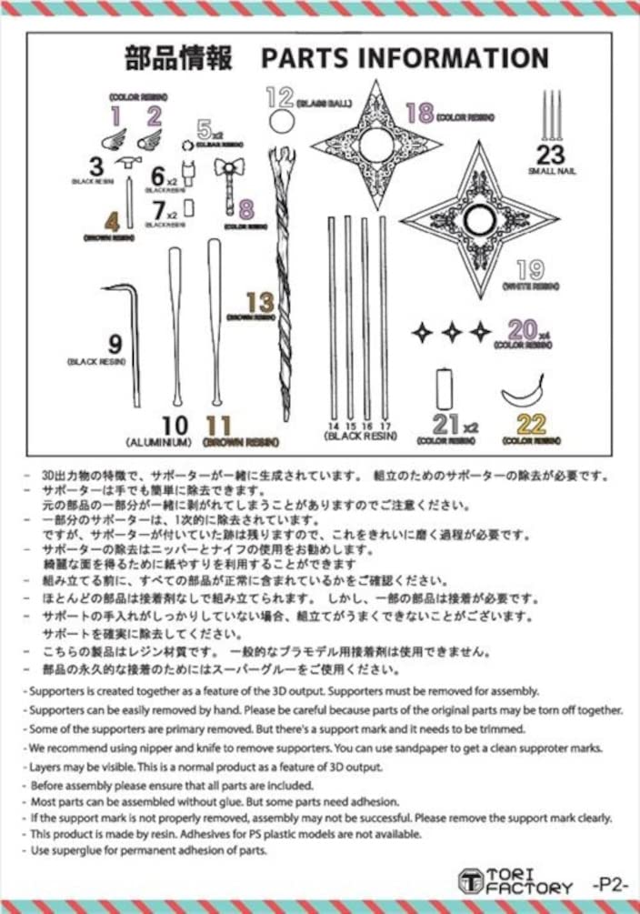 Trifactory Gun Series Guns Accessories Magical Special Item Set Resin Kit Molding Color 1/12 Girl's GUN-11