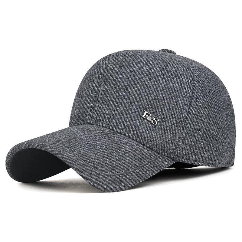 Mens Winter Warm Baseball Cap with Ear Flaps Outdoor Sports Dad Hat