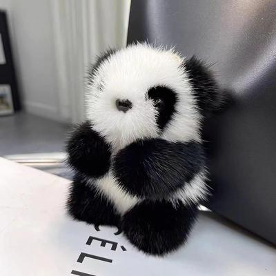 Cute Mink Plush Panda Keychain Ornament – Birthday Gift Accessory