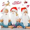 Santa Claus White Beard Mustache Christmas Costume Prop Fake Beard for Adults Kids Party Dress Up Accessory Cosplay Decoration