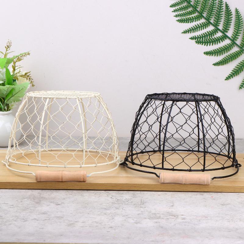 Egg Basket Round Metal Wire Basket With Handle Multipurpose Food Storage Organizer Fruit Vegetable Holder For Kitchen Picnic
