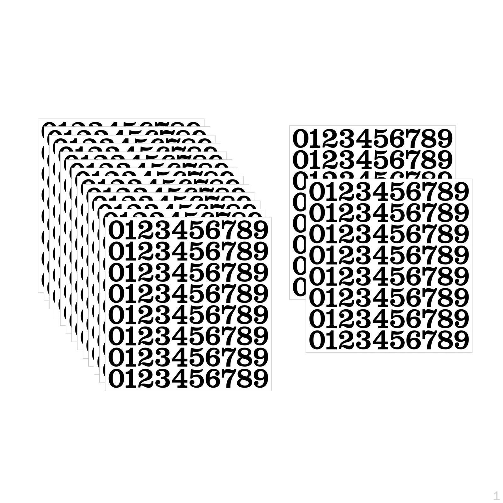 

15 Consecutive Number Stickers for Gift Wrapping, Vinyl Decor, Stickers, Signs, Color