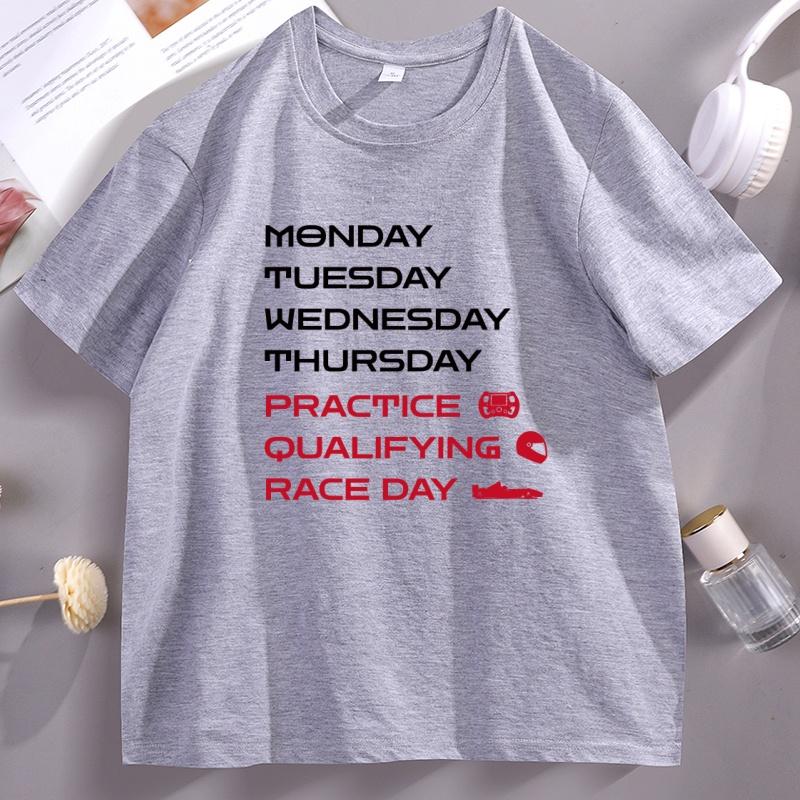 Funny Race Day Racing Graphic T Shirts Women Casual Crewneck Cotton Short Sleeve Tshirt Pullover Soft Breathable Tshirt Clothes
