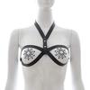 SM Big Breast Exposure Breast Restraint PU Breast Restraint Belt Tortoise Shell Binding Breast Correction Prevents Sagging Breasts Seductive Bra Mesh