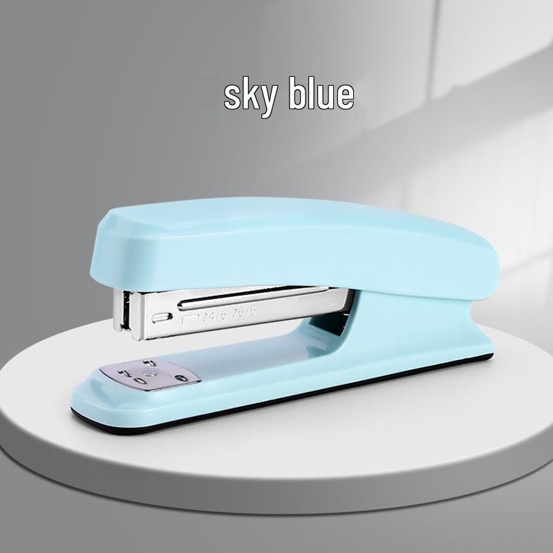 Cream Color Large Multifunctional Labor-Saving Stapler for Students and Office/Home Use
