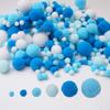 20-200 Stück Bunte Pompon-Plüschbälle Gemischte Farbe Kreatives Kinder-Handarbeitsmaterial Glitzer-Schaumstoffball DIY Bastelbedarf